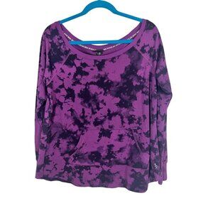 Torrid Purple and Black Tie-Dye Sweatshirt